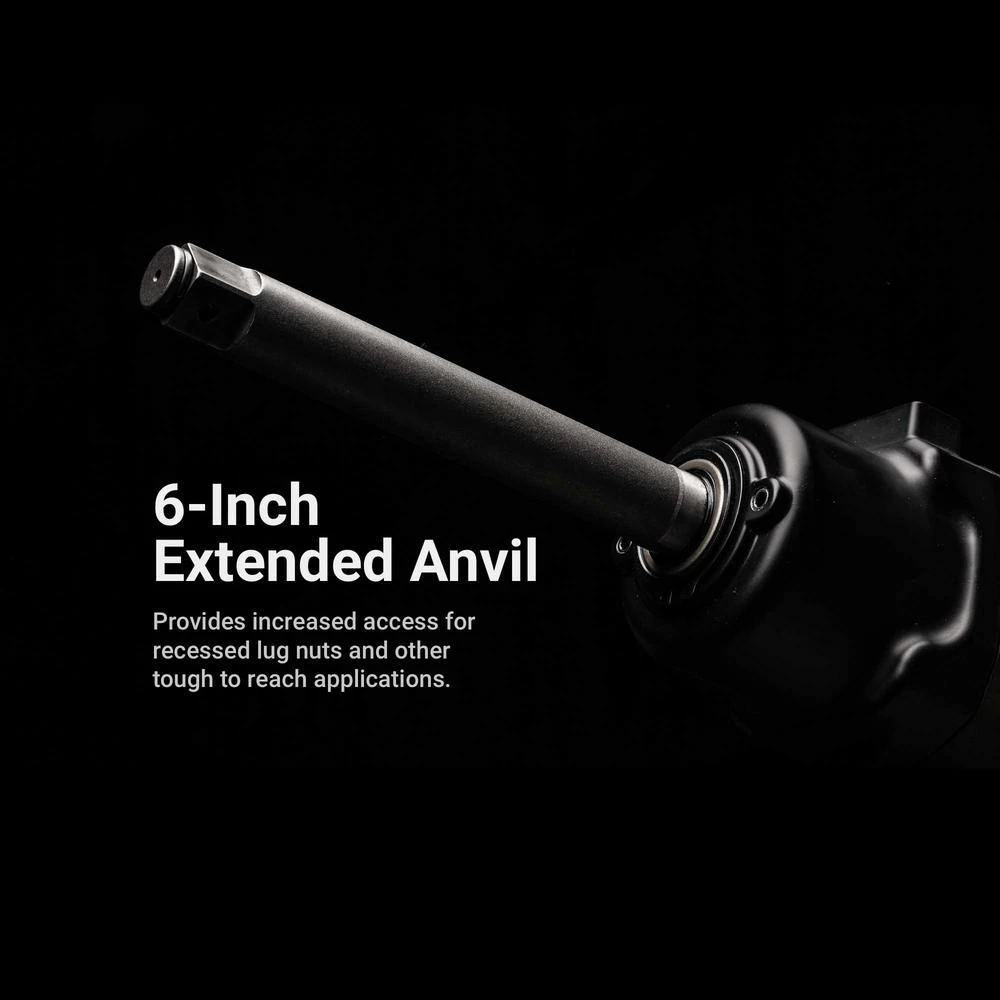 1490 ft./lbs. 3/4 in. Twin Power Air Impact Wrench with 6 in. Extended Anvil by Capri Tools 6 1490 ft./lbs. 3/4 in. Twin Power Air Impact Wrench with 6 in. Extended Anvil by Capri Tools - Image 4