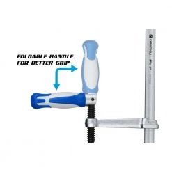 8 in. All Steel Bar Clamp with Foldable Ergonomic Handle and 4 in. Throat Depth by Capri Tools -Capri Tools Sales Store capri tools clamps cp11000 1f 1000