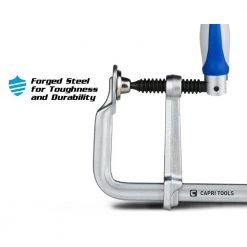 8 in. All Steel Bar Clamp with Foldable Ergonomic Handle and 4 in. Throat Depth by Capri Tools -Capri Tools Sales Store capri tools clamps cp11000 4f 1000