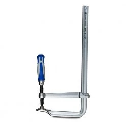 16 in. All Steel Bar Clamp with Foldable Ergonomic Handle and 6-7/8 in. Throat Depth by Capri Tools