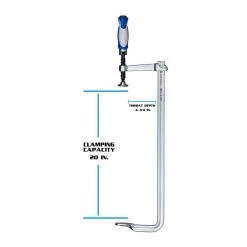 20 in. All Steel Bar Clamp with Foldable Ergonomic Handle and 4-3/4 in. Throat Depth by Capri Tools -Capri Tools Sales Store capri tools clamps cp11003 c3 1000