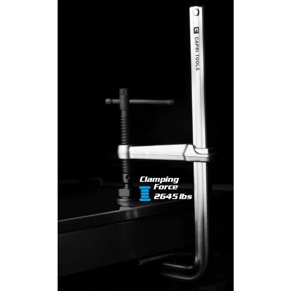 16 in. Heavy Duty All Steel Bar Clamp with 4-3/4 in. Throat Depth and 2645 lb. Clamping Force by Capri Tools 6 16 in. Heavy Duty All Steel Bar Clamp with 4-3/4 in. Throat Depth and 2645 lb. Clamping Force by Capri Tools - Image 4