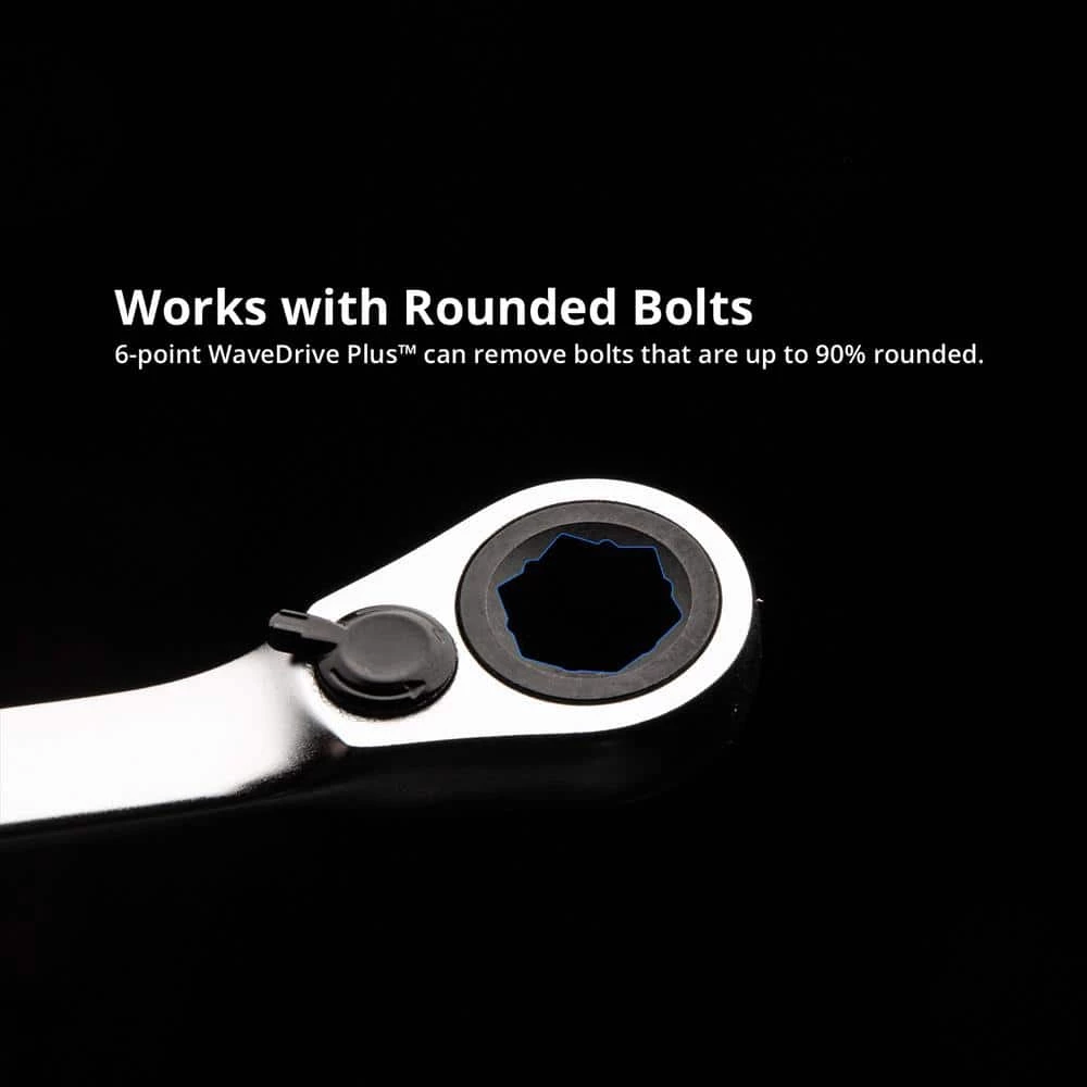 19 mm 6-Point Long Pattern Reversible Ratcheting Combination Wrench by Capri Tools 6 19 mm 6-Point Long Pattern Reversible Ratcheting Combination Wrench by Capri Tools - Image 4