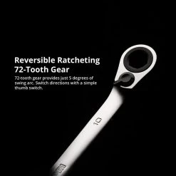 19 mm 6-Point Long Pattern Reversible Ratcheting Combination Wrench by Capri Tools 11 19 mm 6-Point Long Pattern Reversible Ratcheting Combination Wrench by Capri Tools -Capri Tools Sales Store capri tools combination wrenches cp15019 4f 1000