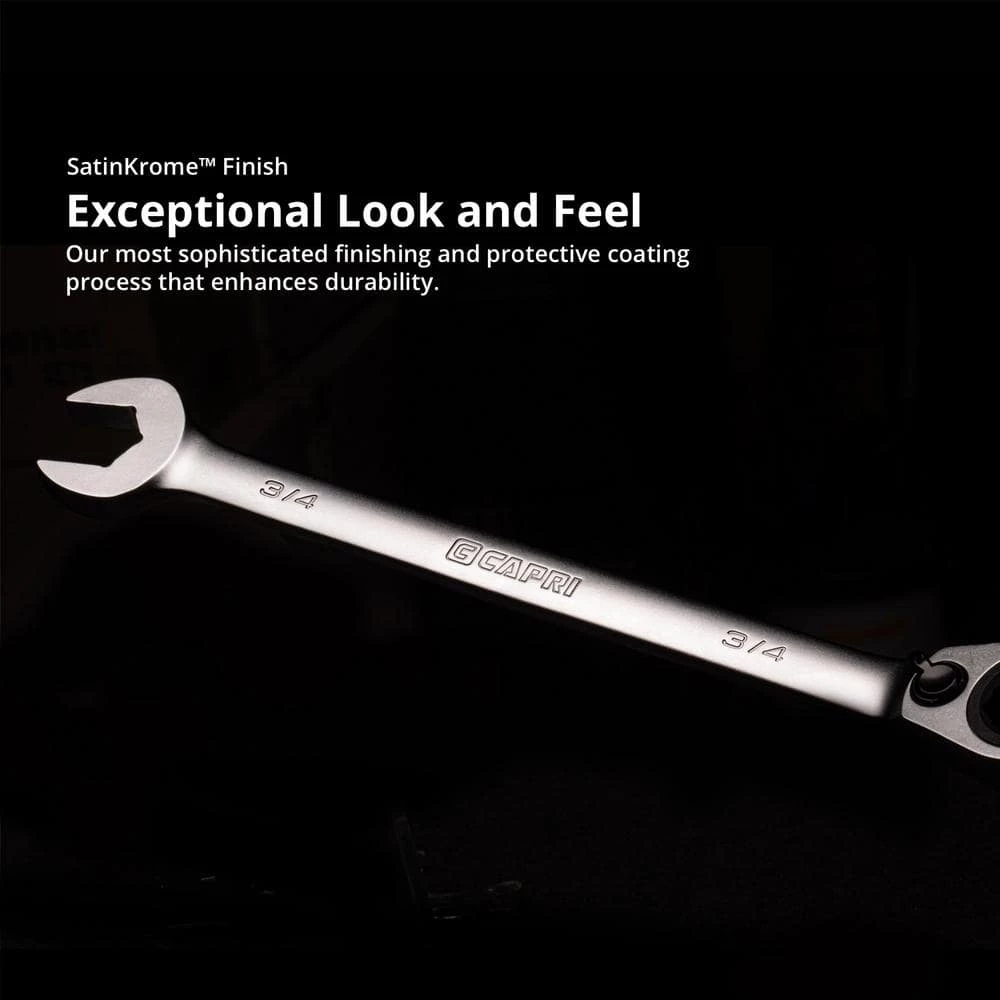 19 mm 6-Point Long Pattern Reversible Ratcheting Combination Wrench by Capri Tools 4 19 mm 6-Point Long Pattern Reversible Ratcheting Combination Wrench by Capri Tools - Image 2