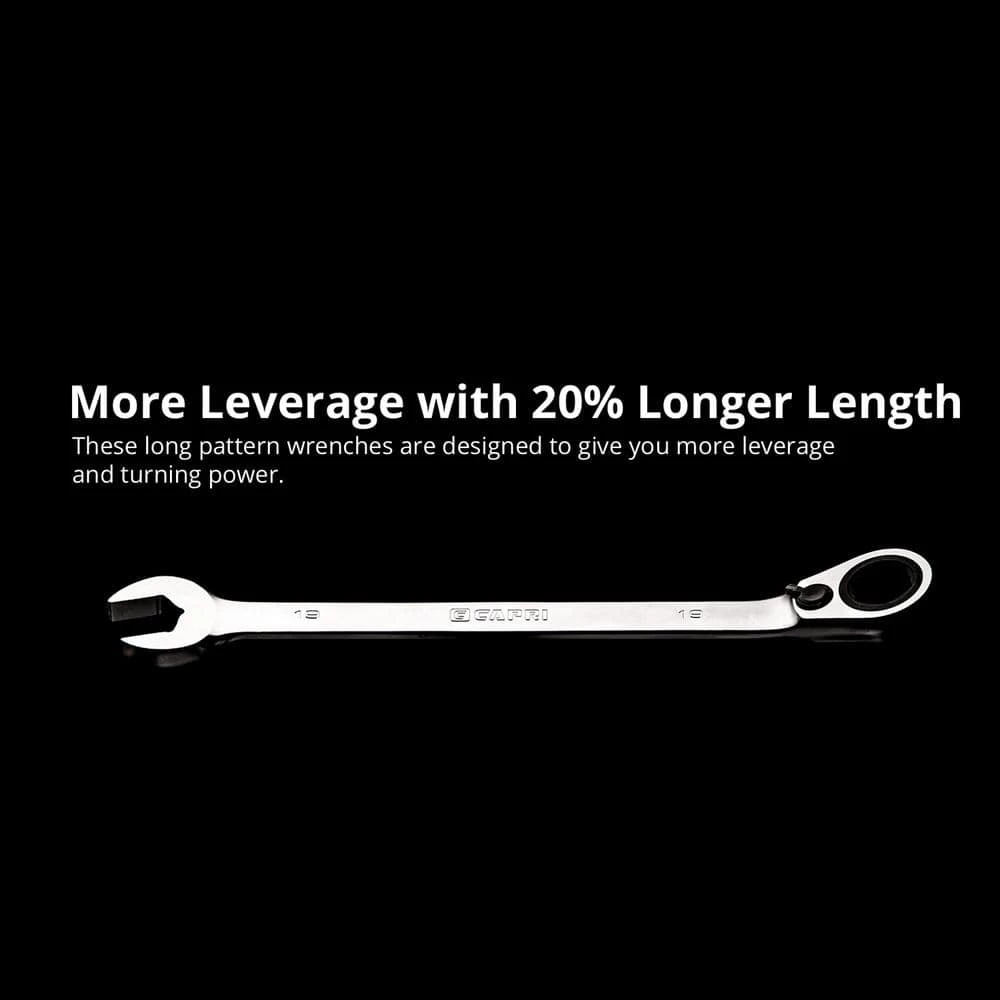 19 mm 6-Point Long Pattern Reversible Ratcheting Combination Wrench by Capri Tools 8 19 mm 6-Point Long Pattern Reversible Ratcheting Combination Wrench by Capri Tools - Image 6