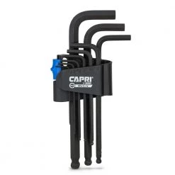 S2 Steel Metric Long Arm Ballpoint End Hex Key Wrench Set (9-Piece) by Capri Tools