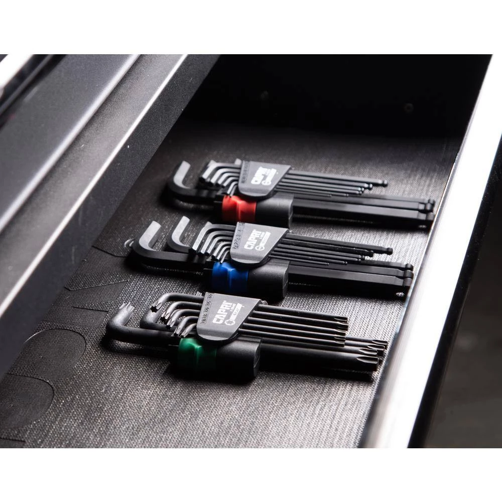 S2 Steel SAE Long Arm Ballpoint End Hex Key Wrench Set (9-Piece) by Capri Tools 9 S2 Steel SAE Long Arm Ballpoint End Hex Key Wrench Set (9-Piece) by Capri Tools - Image 7