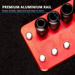 1/4 in. Drive SAE 6-Point Shallow and Deep Impact Socket Set with Billet Aluminum Socket Rail (20-Piece) by Capri Tools -Capri Tools Sales Store capri tools impact socket sets cp51000 20ssdr 76 1000