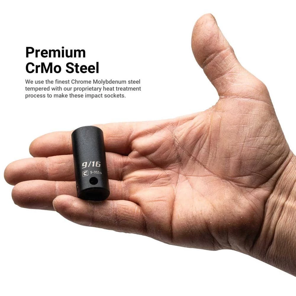 3/8 in. Drive SAE Semi-Deep Impact Sockets Set (12-Piece) by Capri Tools 6 3/8 in. Drive SAE Semi-Deep Impact Sockets Set (12-Piece) by Capri Tools - Image 4