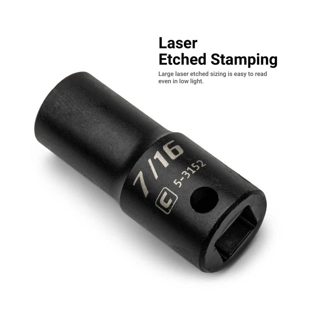 3/8 in. Drive SAE Semi-Deep Impact Sockets Set (12-Piece) by Capri Tools 9 3/8 in. Drive SAE Semi-Deep Impact Sockets Set (12-Piece) by Capri Tools - Image 7