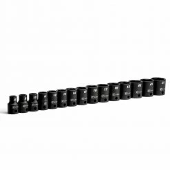 3/8 in. Drive Metric Shallow Impact Socket Set (15-Piece) by Capri Tools