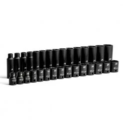 3/8 in. Drive Metric Shallow and Deep Impact Socket Set (30-Piece) by Capri Tools