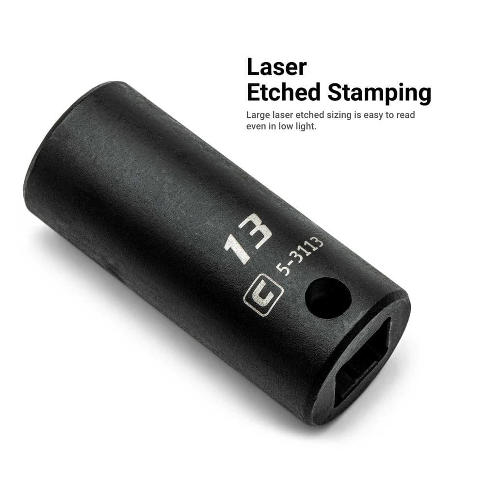 3/8 in. Drive Metric Shallow, Semi-Deep and Deep Impact Socket Set (45-Piece) by Capri Tools 9 3/8 in. Drive Metric Shallow, Semi-Deep and Deep Impact Socket Set (45-Piece) by Capri Tools - Image 7