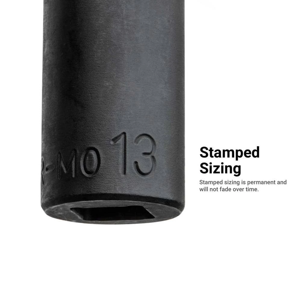 3/8 in. Drive Metric Shallow, Semi-Deep and Deep Impact Socket Set (45-Piece) by Capri Tools 8 3/8 in. Drive Metric Shallow, Semi-Deep and Deep Impact Socket Set (45-Piece) by Capri Tools - Image 6