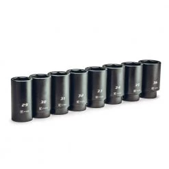 1/2 in. Drive Metric 6-Point Jumbo Deep Impact Socket Set (8-Piece) by Capri Tools