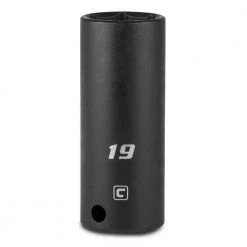 3/8 in. Drive 19 mm 6-Point Metric Deep Impact Socket by Capri Tools