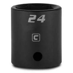 1/2 in. Drive 24 mm 6-Point Metric Shallow Impact Socket by Capri Tools
