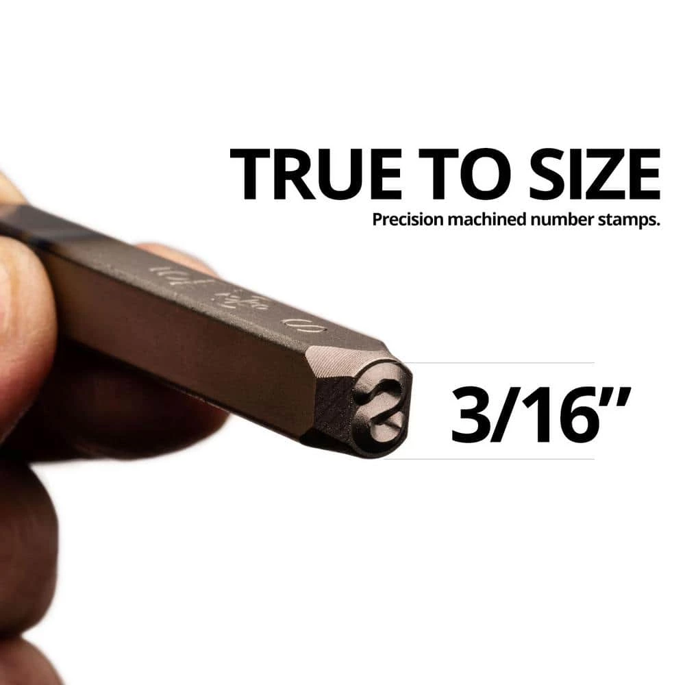 Professional 3/16 in. Number Stamp Set (9-Piece) by Capri Tools 6 Professional 3/16 in. Number Stamp Set (9-Piece) by Capri Tools - Image 4