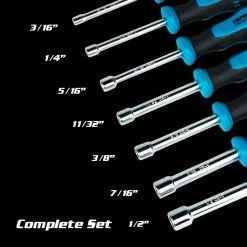 Kontour SAE Hollow Shaft Nut Driver Set (7-Piece) by Capri Tools -Capri Tools Sales Store capri tools screwdriver sets 25000 nds7h3ps 44 1000