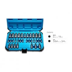 Advanced Series Hex Master Bit Socket Set (32-Piece) by Capri Tools -Capri Tools Sales Store capri tools socket sets cp30032adv 76 1000