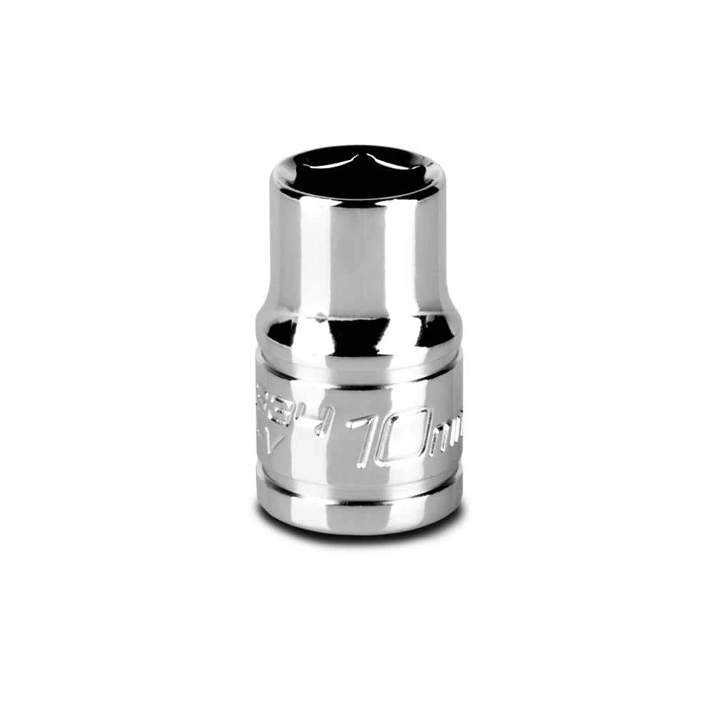 3/8 in. Drive 10 mm 6-Point Metric Shallow Socket by Capri Tools 3 3/8 in. Drive 10 mm 6-Point Metric Shallow Socket by Capri Tools