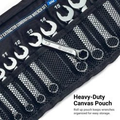 WaveDrive Pro Metric Stubby Combination Wrench Set for Regular and Rounded Bolts (12-Piece) by Capri Tools -Capri Tools Sales Store capri tools wrench sets cp11750 12msbpk fa 1000